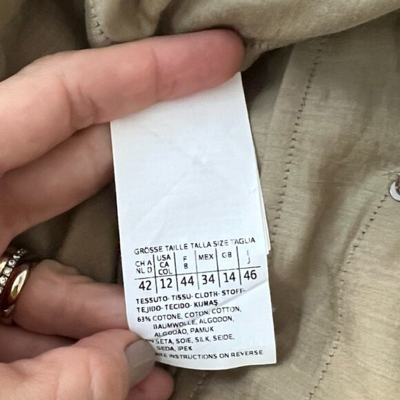 Max Mara spring brown zipper up lightweight jacket size 12 - Picture 7 of 7